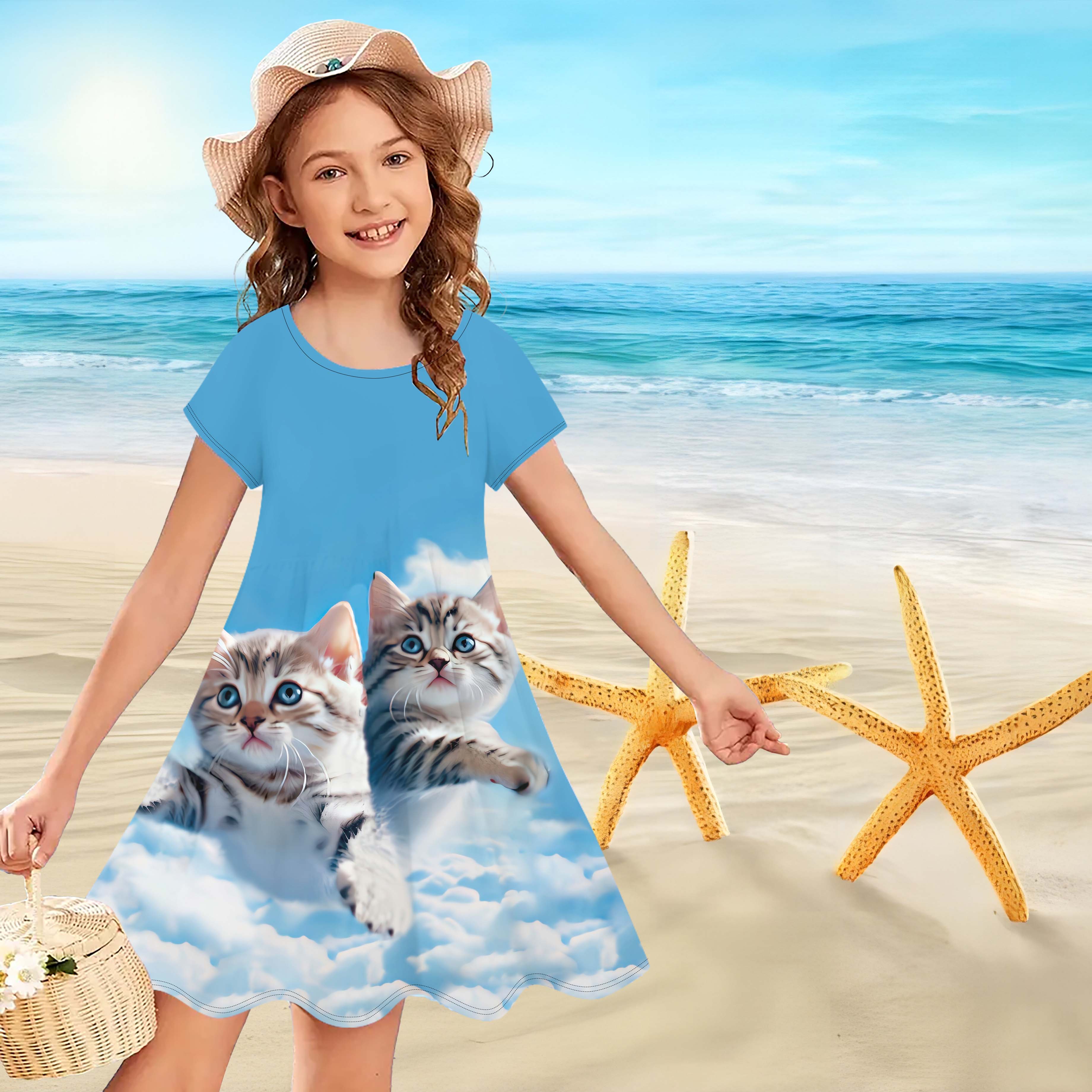 Girls 3D Two Kittens Print Dresses Kids Girl Party Sleeveless Princess Dress Tank 3D Print Dress
Girls 3D Two Kittens Print Dresses Kids Girl Party Sleeveless Princess Dress Tank 3D Print Dress