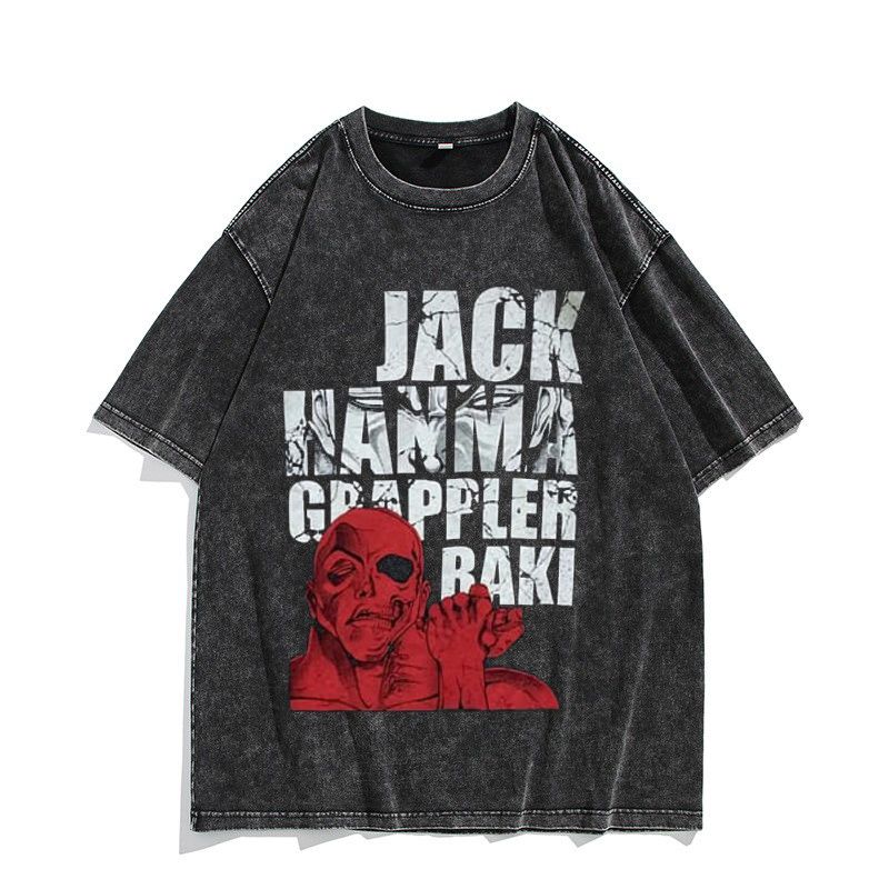 Vintage Washed T Shirt Anime Baki The Grappler Tshirt Hanma Yujiro Gym Short Sleeve Tshirts Oversized Cotton Casual Tee Shirt M
Vintage Washed T Shirt Anime Baki The Grappler Tshirt Hanma Yujiro Gym Short Sleeve Tshirts Oversized Cotton Casual Tee Shirt M