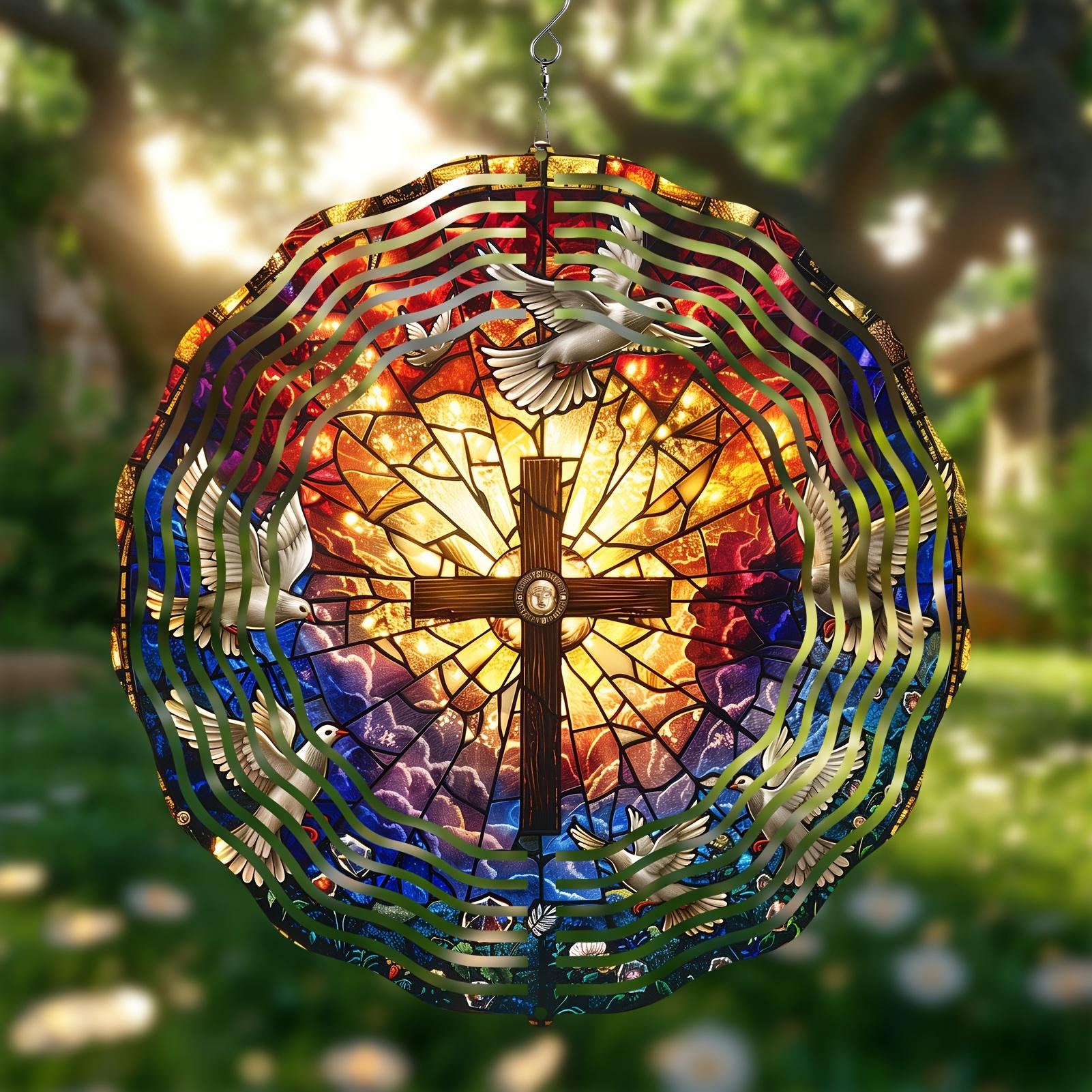 Cross & Dove Wind Spinner. 10-inch metal for garden, yard & holiday decor. No power needed. чистый
Cross & Dove Wind Spinner. 10-inch metal for garden, yard & holiday decor. No power needed. чистый