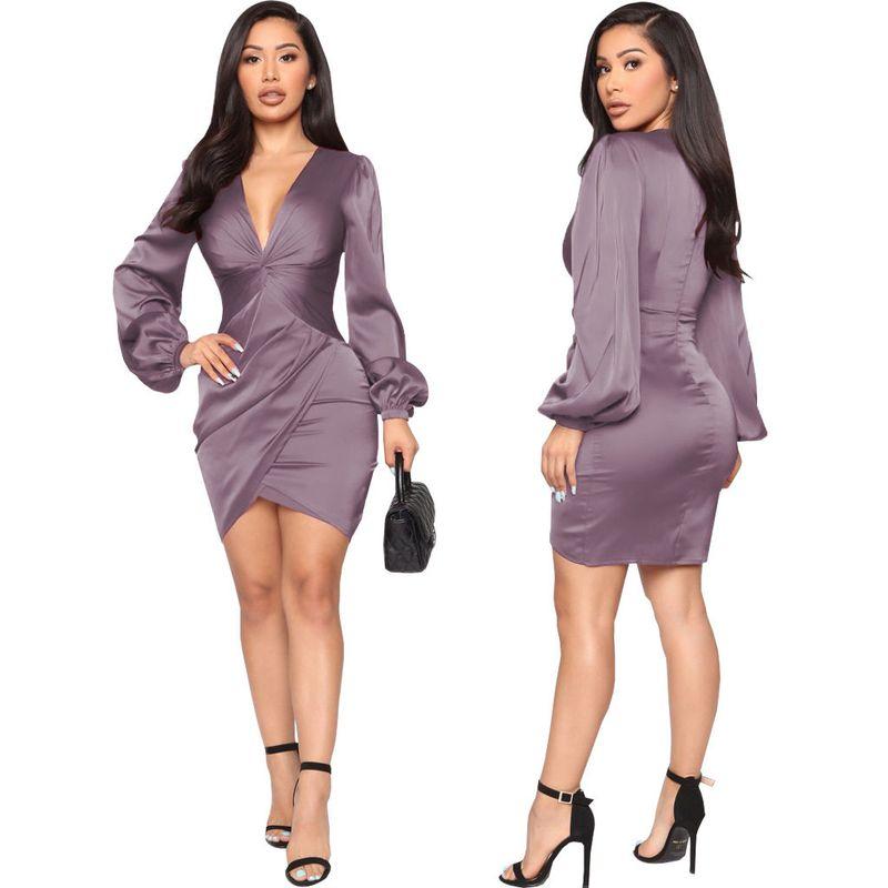 Smr11453 Foreign Trade Platform Amazon s New European and American Sexy and Fashionable Solid Color Nightclub Women s V-Neck Dress Purple Gray M
Smr11453 Foreign Trade Platform Amazon s New European and American Sexy and Fashionable Solid Color Nightclub Women s V-Neck Dress Purple Gray M