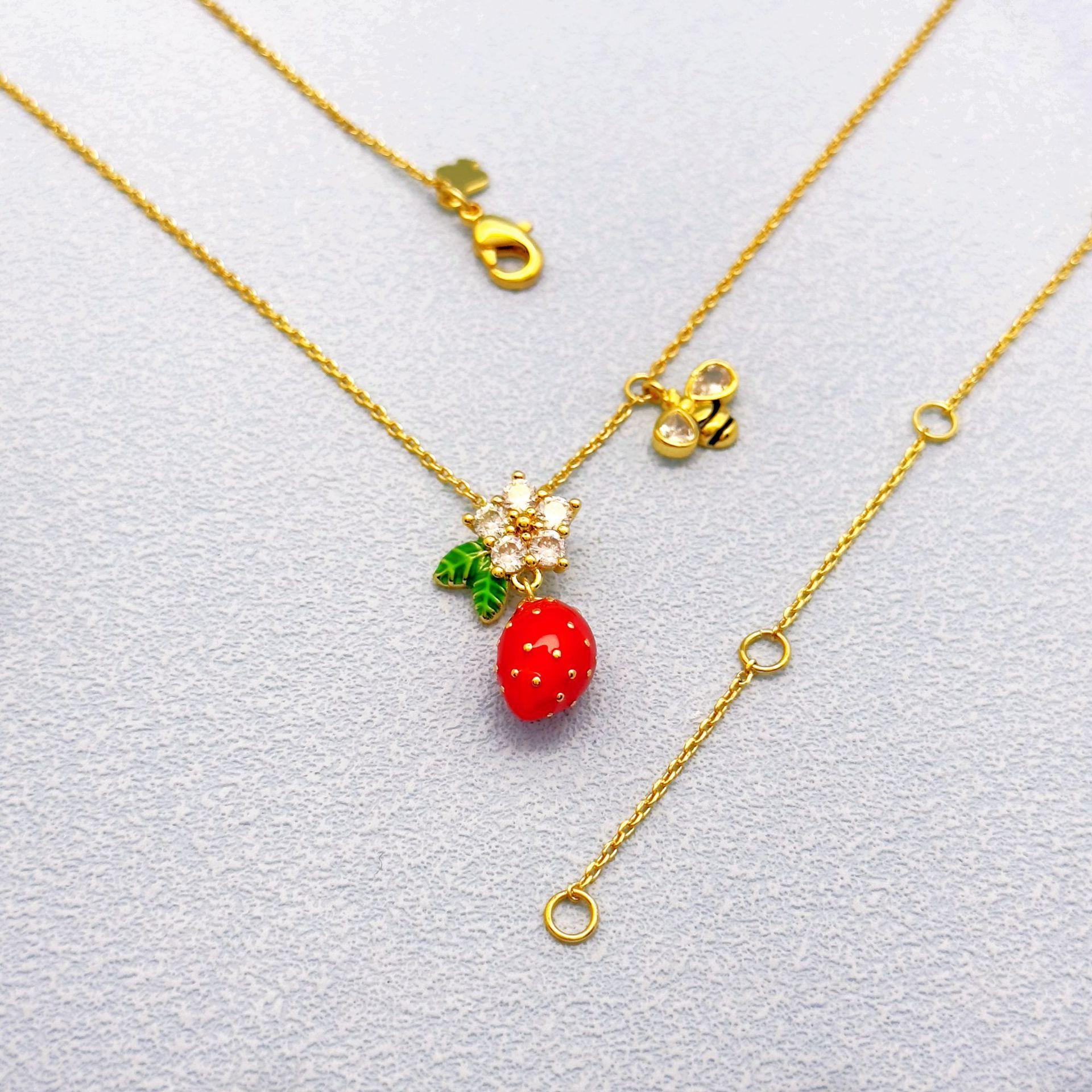 Stylish Sweet Enamel Zircon Strawberry Flower Bee Snail Stitch Earrings Necklace Bracelet
Stylish Sweet Enamel Zircon Strawberry Flower Bee Snail Stitch Earrings Necklace Bracelet