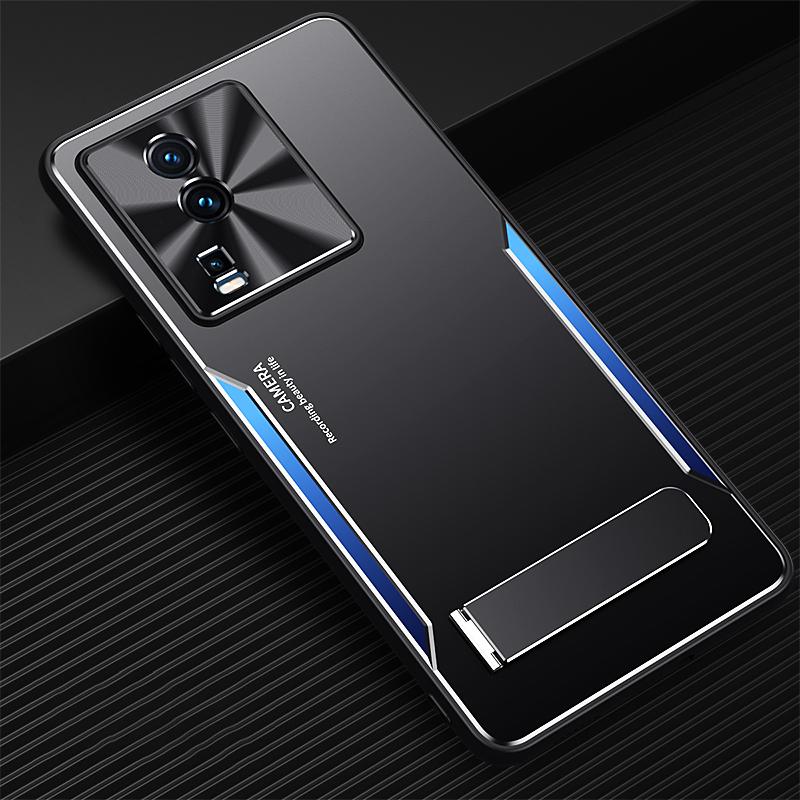 For vivo iQOO Neo7 5G Kickstand Phone Cover TPU+Aluminum Alloy Anti-Fingerprint Phone Case Blue
For vivo iQOO Neo7 5G Kickstand Phone Cover TPU+Aluminum Alloy Anti-Fingerprint Phone Case Blue