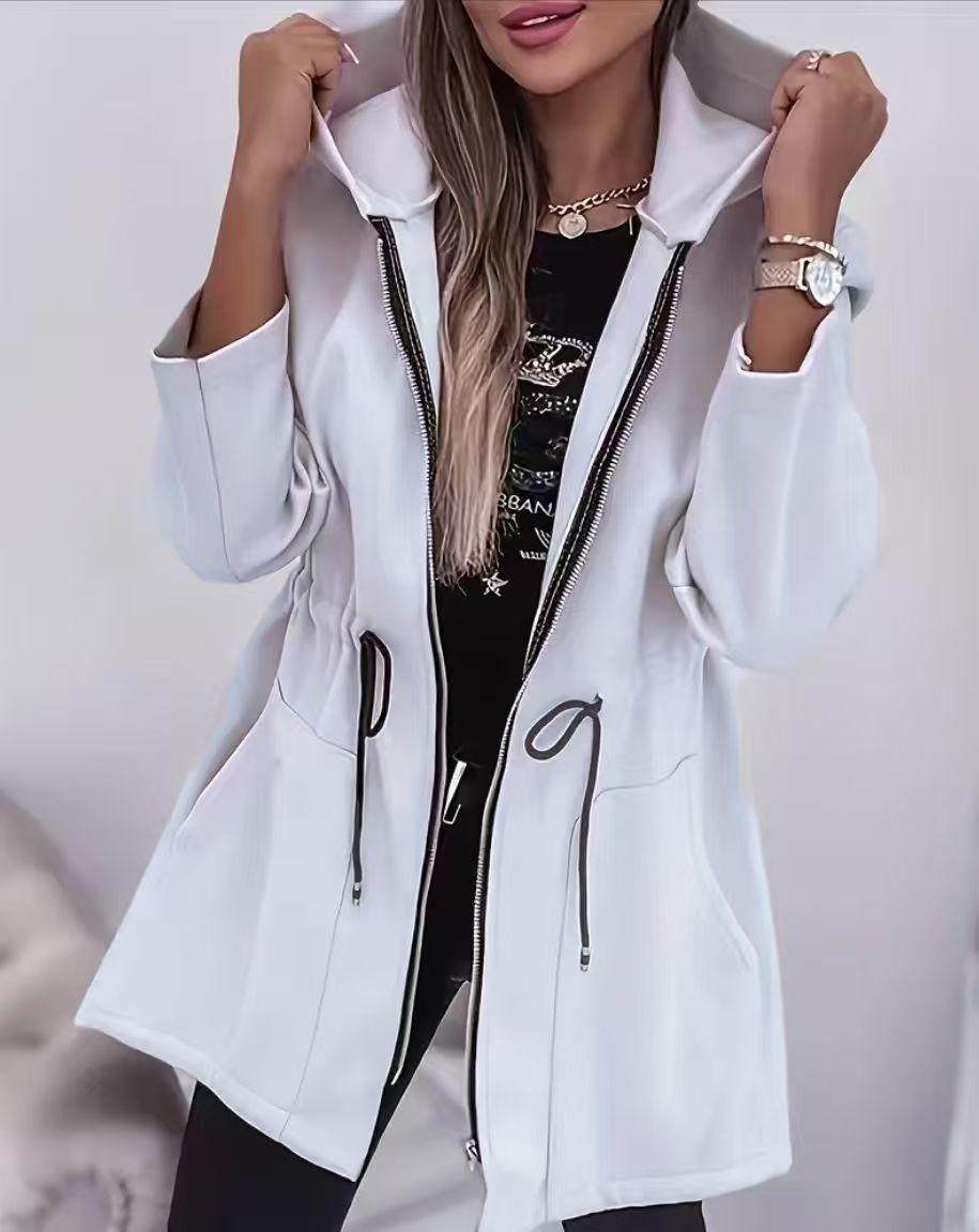 Європейська та американська жіноча мода Куртка середньої довжини з капюшоном на блискавці та приталеною талією S білий
Європейська та американська жіноча мода Куртка середньої довжини з капюшоном на блискавці та приталеною талією S білий