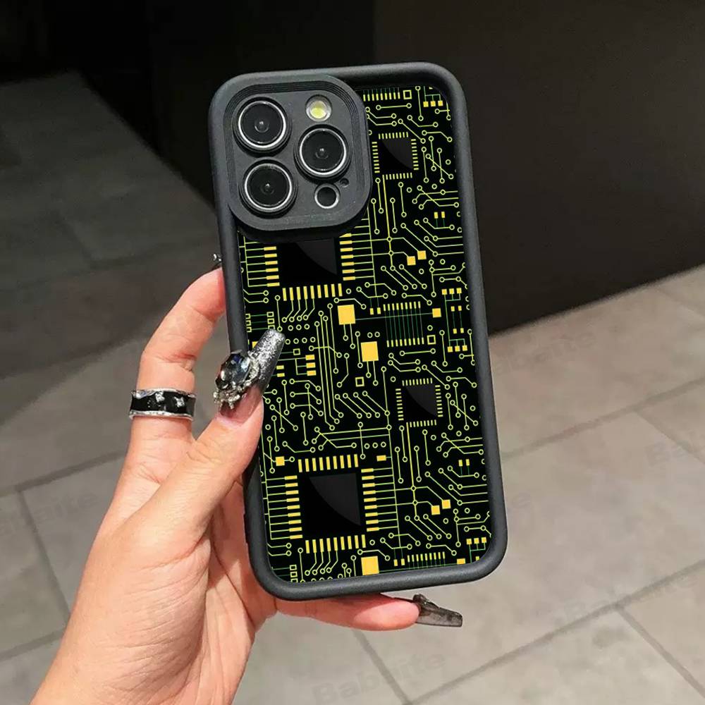 Printed Circuit Board Pattern Phone Case For IPhone 17 16 15 13 11 12 14 Pro Max Plus Silicone Cover Shell iPhone 15pro max
Printed Circuit Board Pattern Phone Case For IPhone 17 16 15 13 11 12 14 Pro Max Plus Silicone Cover Shell iPhone 15pro max