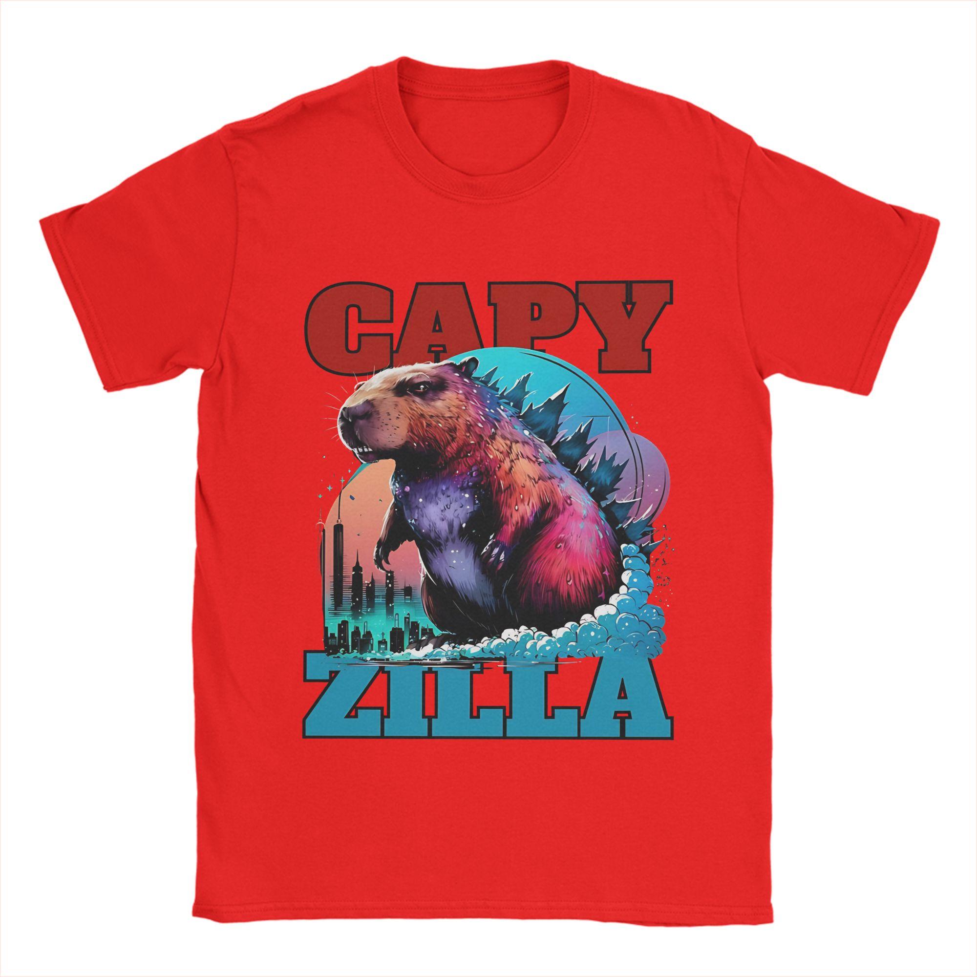 Capyzilla Capybara TShirt for Men Vintage Pure Cotton Tee Shirt Crew Neck Short Sleeve T Shirts Gift Idea Clothes S
Capyzilla Capybara TShirt for Men Vintage Pure Cotton Tee Shirt Crew Neck Short Sleeve T Shirts Gift Idea Clothes S