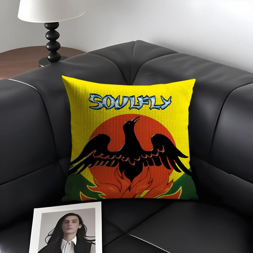 SSoulfly Band Cushion Cover Natural Linen Organic Fabric DoubleSided Printing Sofa Home Decor Gift Pillow Case 30x30cm
SSoulfly Band Cushion Cover Natural Linen Organic Fabric DoubleSided Printing Sofa Home Decor Gift Pillow Case 30x30cm