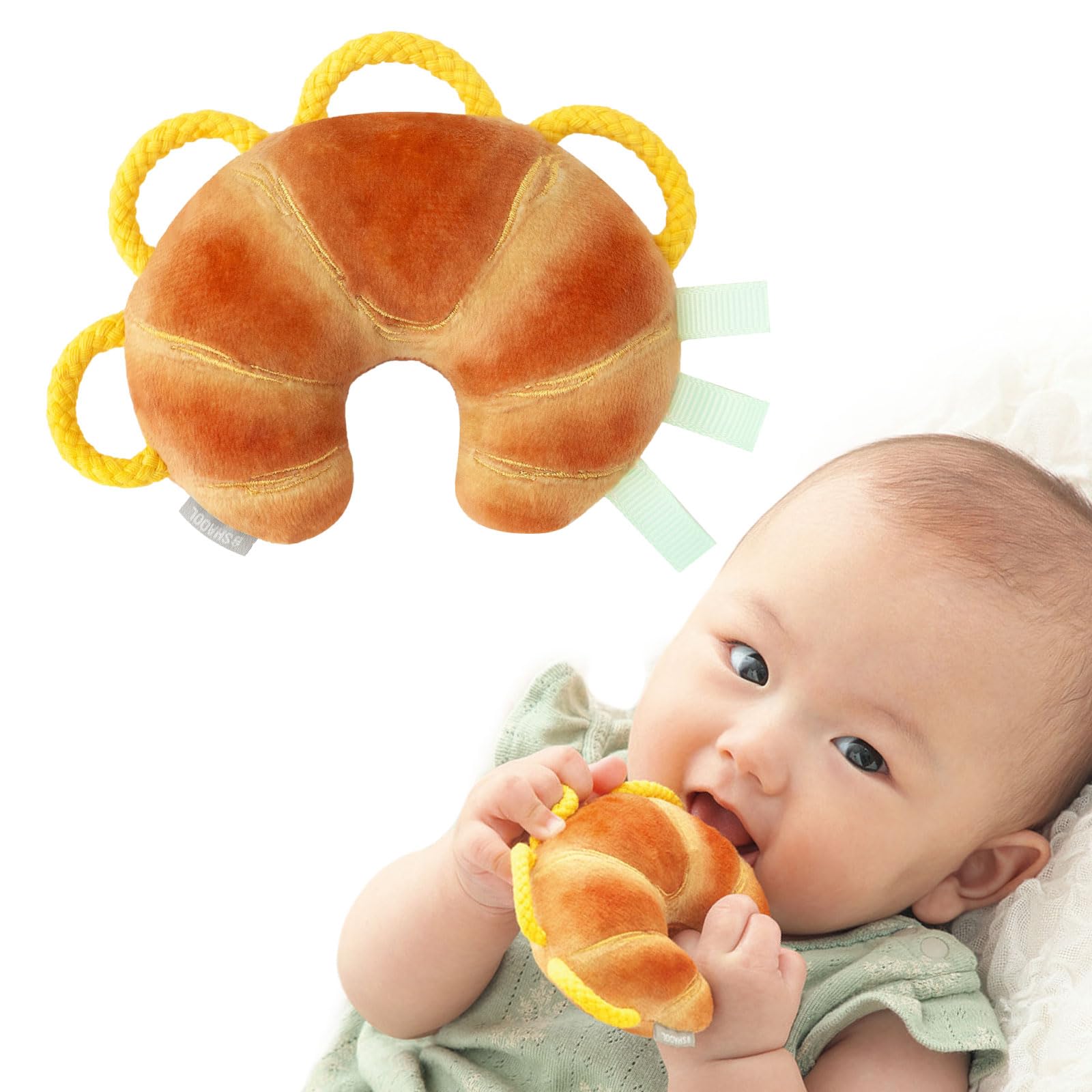 Shioru Bell-Linked Ring Rattle S11050 Croissant Baby Newborn Educational Toy Washable First Toy Gift Teether Realistic Shape
Shioru Bell-Linked Ring Rattle S11050 Croissant Baby Newborn Educational Toy Washable First Toy Gift Teether Realistic Shape