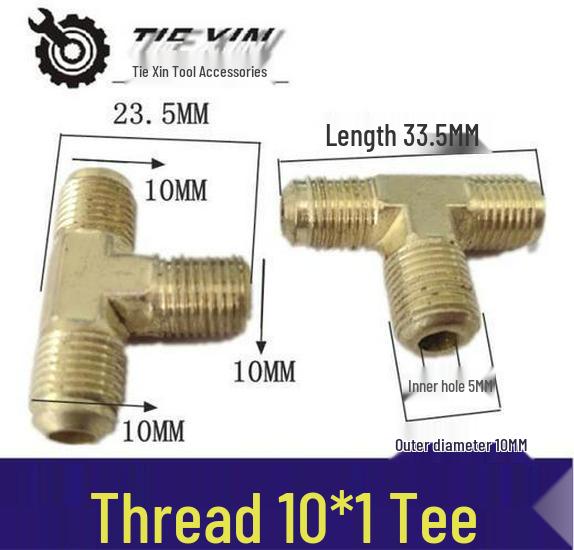 Air Compressor Metal Hose Tee Fitting, Item No. 03040, 10*1 Size.
Air Compressor Metal Hose Tee Fitting, Item No. 03040, 10*1 Size.