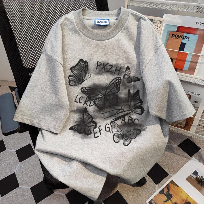 Pure cotton American bow letter printing short-sleeved T-shirt women s retro summer loose and versatile lazy top tide 3xl (recommended 85-95kg ) світло-сірого кольору
Pure cotton American bow letter printing short-sleeved T-shirt women s retro summer loose and versatile lazy top tide 3xl (recommended 85-95kg ) світло-сірого кольору
