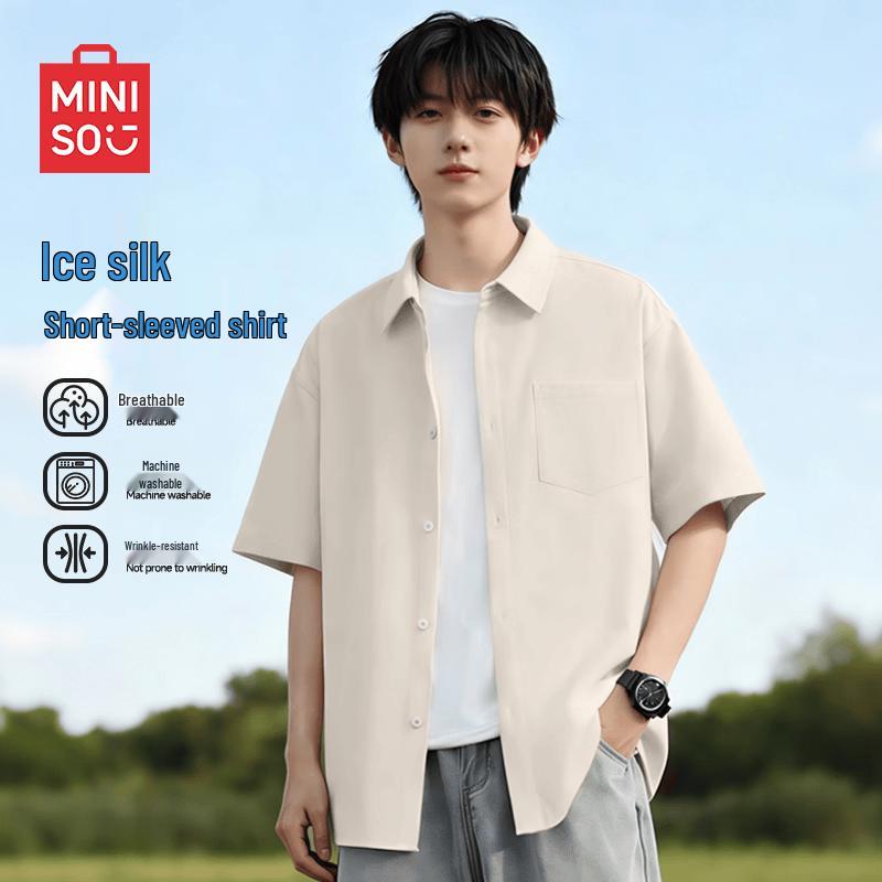 MINISO Men s Japanese Style Casual Short Sleeve Lapel Shirt 2XL
MINISO Men s Japanese Style Casual Short Sleeve Lapel Shirt 2XL