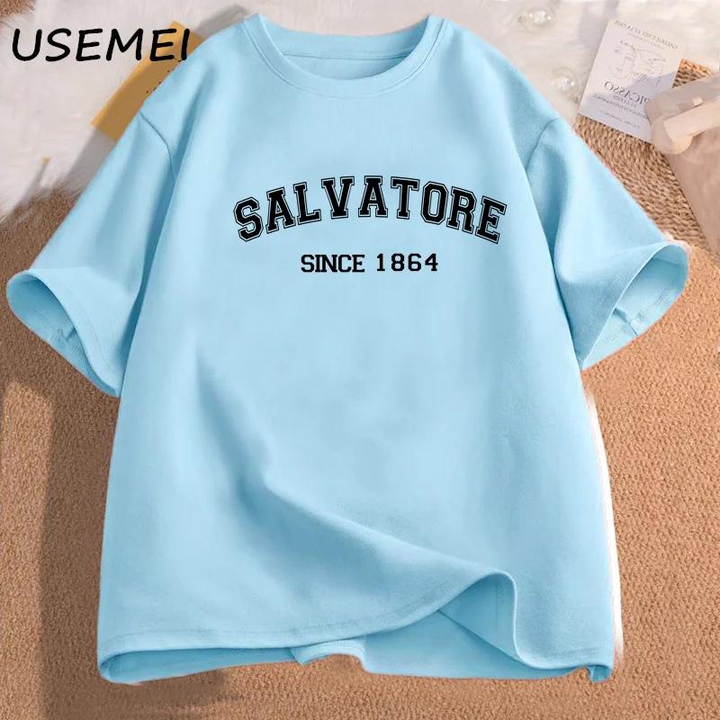 Salvatore Since 1864 Graphic T Shirts Mystic Falls Tshirt Vampire Diares Virginia Tshirts Cotton Short Sleeve Womens Tshirts 4XL
Salvatore Since 1864 Graphic T Shirts Mystic Falls Tshirt Vampire Diares Virginia Tshirts Cotton Short Sleeve Womens Tshirts 4XL