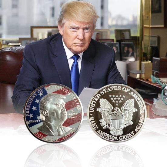 Красочная металлическая памятная монета Трампа, эмалированная монета президента Трампа с прозрачной коробкой для хранения
Красочная металлическая памятная монета Трампа, эмалированная монета президента Трампа с прозрачной коробкой для хранения