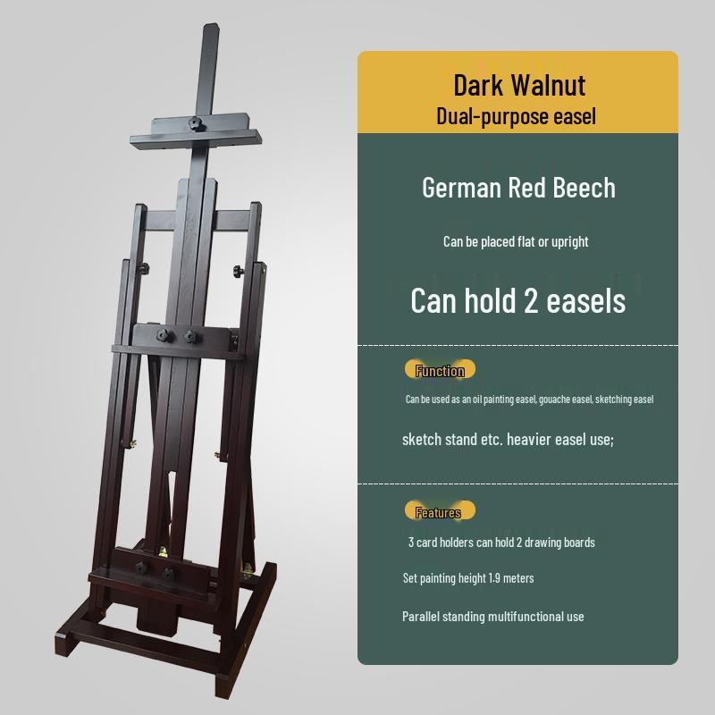 Буковый двухцелевой плоский и вертикальный мольберт с ящиком из массива дерева
Буковый двухцелевой плоский и вертикальный мольберт с ящиком из массива дерева