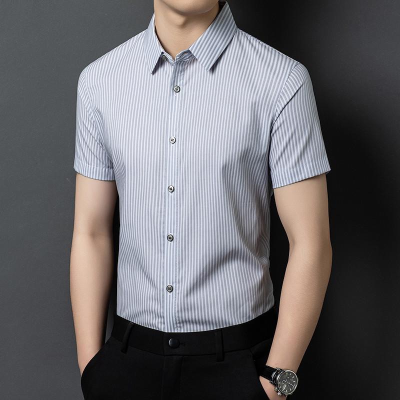 Winter Seamless Short-Sleeved Striped Cotton Shirt 120 сірий колір
Winter Seamless Short-Sleeved Striped Cotton Shirt 120 сірий колір