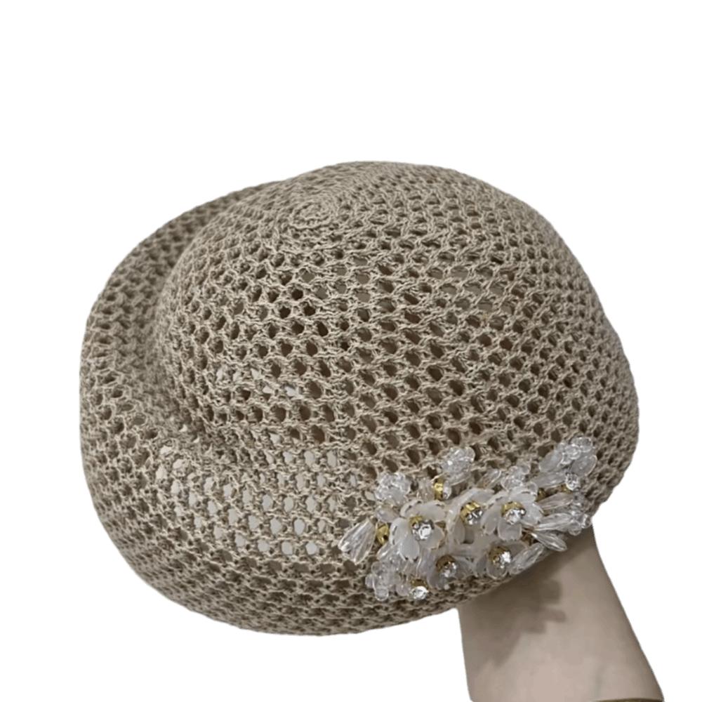 French Floral Painter hat Ethnic Women Knit Fabric Cap Fashion Hollow Out Beret Spring Rhinestone Khaki
French Floral Painter hat Ethnic Women Knit Fabric Cap Fashion Hollow Out Beret Spring Rhinestone Khaki