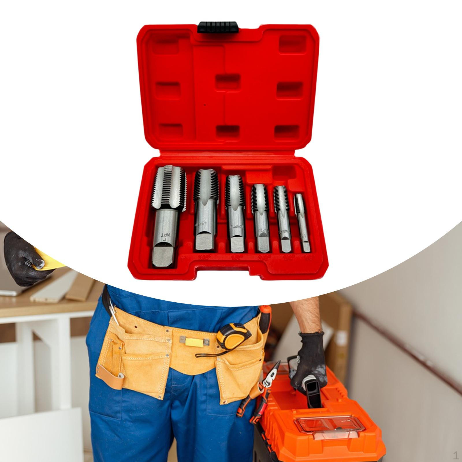 6Pcs NPT Pipe Taps 1 3/4 1/2 3/8 1/4 1/8 Hand Threading Tool for DIY Metal Aluminum Plastic
6Pcs NPT Pipe Taps 1 3/4 1/2 3/8 1/4 1/8 Hand Threading Tool for DIY Metal Aluminum Plastic