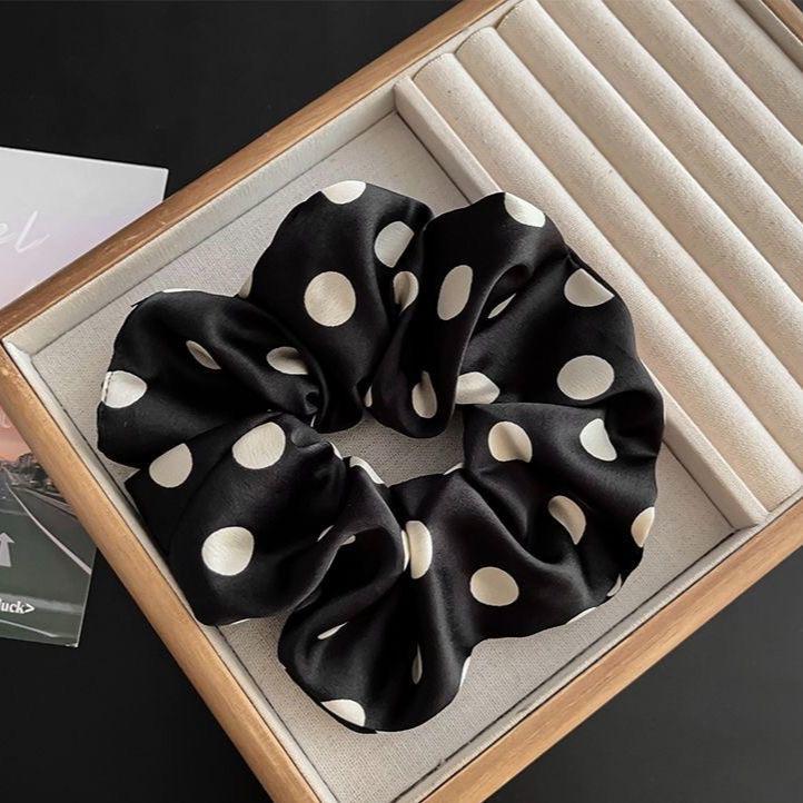 Elegant Polka Dot Hair Tie - Large Intestine Style Bun Accessory
Elegant Polka Dot Hair Tie - Large Intestine Style Bun Accessory