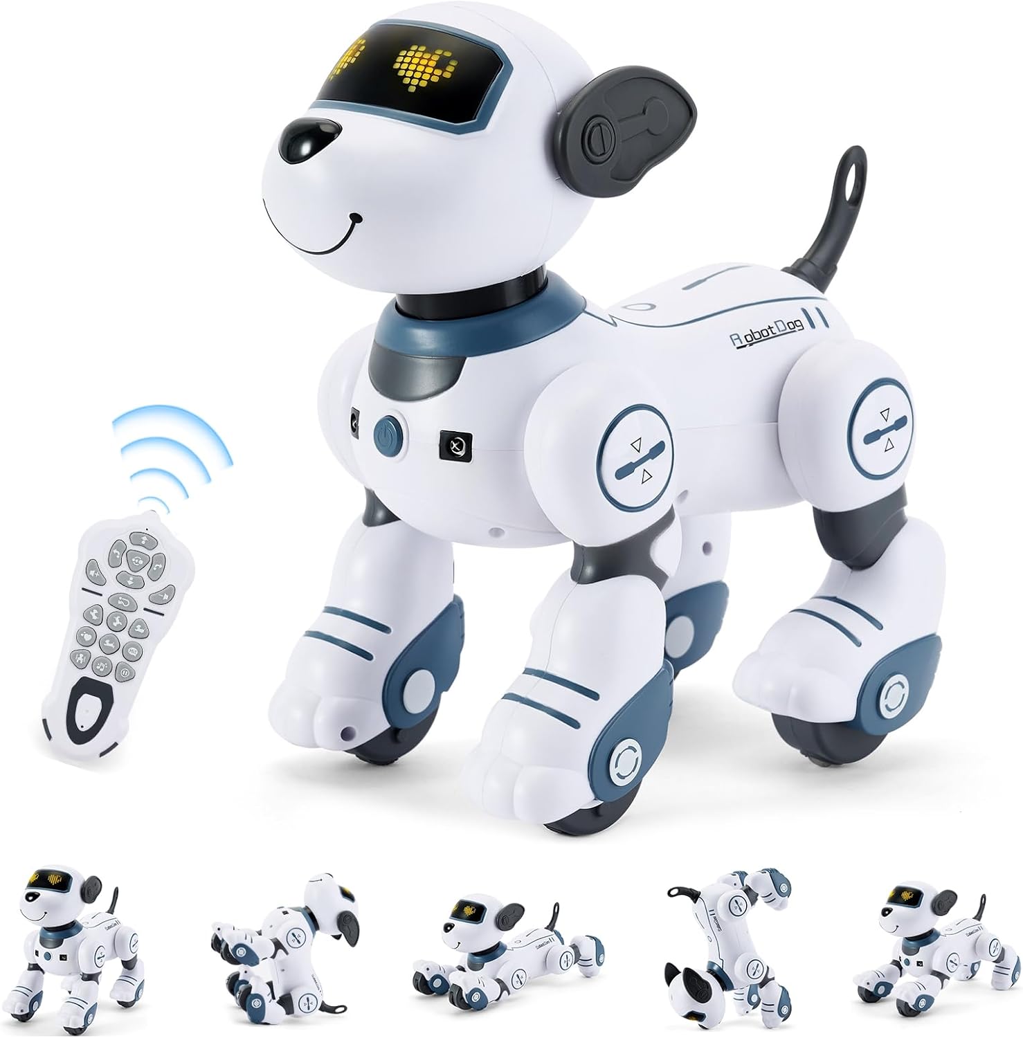 Children s robot dog RC toy interactive robot pet, intelligent robot dog programmable song and dance design birthday gift for 4-8 years old
Children s robot dog RC toy interactive robot pet, intelligent robot dog programmable song and dance design birthday gift for 4-8 years old