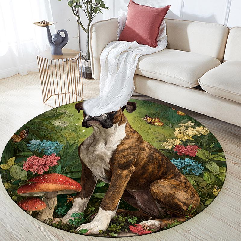 Boxer pattern round rug,Carpet Rug for Living Room Bedroom Playroom ,Non-slip Floor Mat,Holiday Gifts and Birthday Gifts. 80cmx80cm
Boxer pattern round rug,Carpet Rug for Living Room Bedroom Playroom ,Non-slip Floor Mat,Holiday Gifts and Birthday Gifts. 80cmx80cm