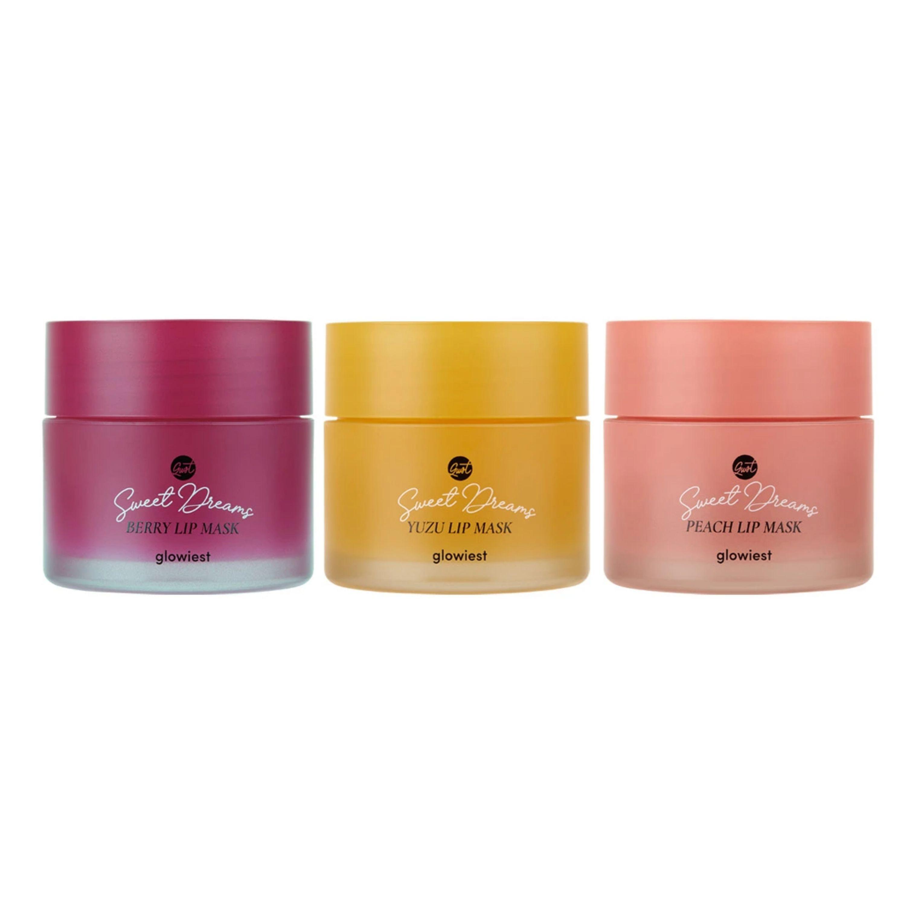 Glowiest Sweet Dreams Lip Mask 20g x 3 Berry+Peach+Yuzu
Glowiest Sweet Dreams Lip Mask 20g x 3 Berry+Peach+Yuzu