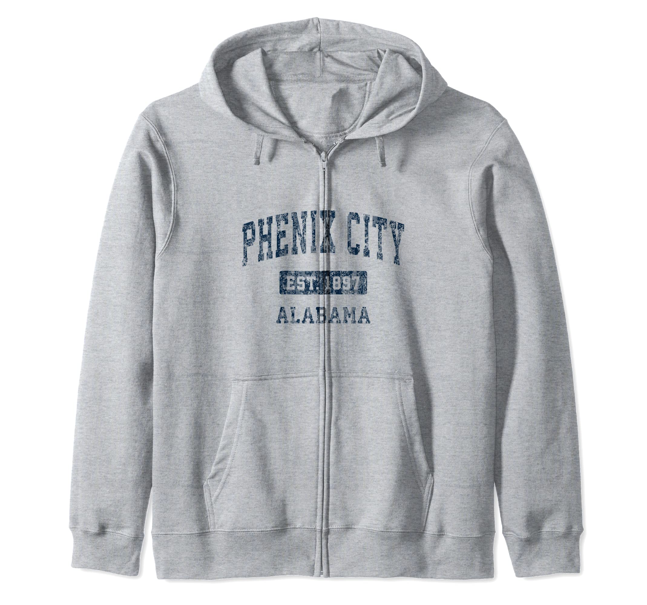Phenix City Alabama AL Vintage Sport Design Navy Zip Hoodie серый
Phenix City Alabama AL Vintage Sport Design Navy Zip Hoodie серый