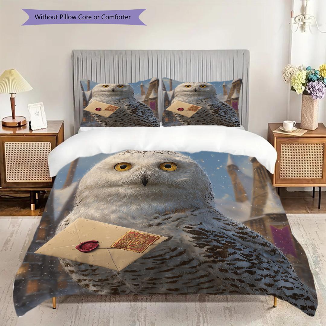 Snowy Owl Pattern Bedding Quilt Set Quilt Cover Pillowcase Home Decoration Birthday Gift (1 * duvet cover + 2 * pillowcase, without core) 135x200cm
Snowy Owl Pattern Bedding Quilt Set Quilt Cover Pillowcase Home Decoration Birthday Gift (1 * duvet cover + 2 * pillowcase, without core) 135x200cm