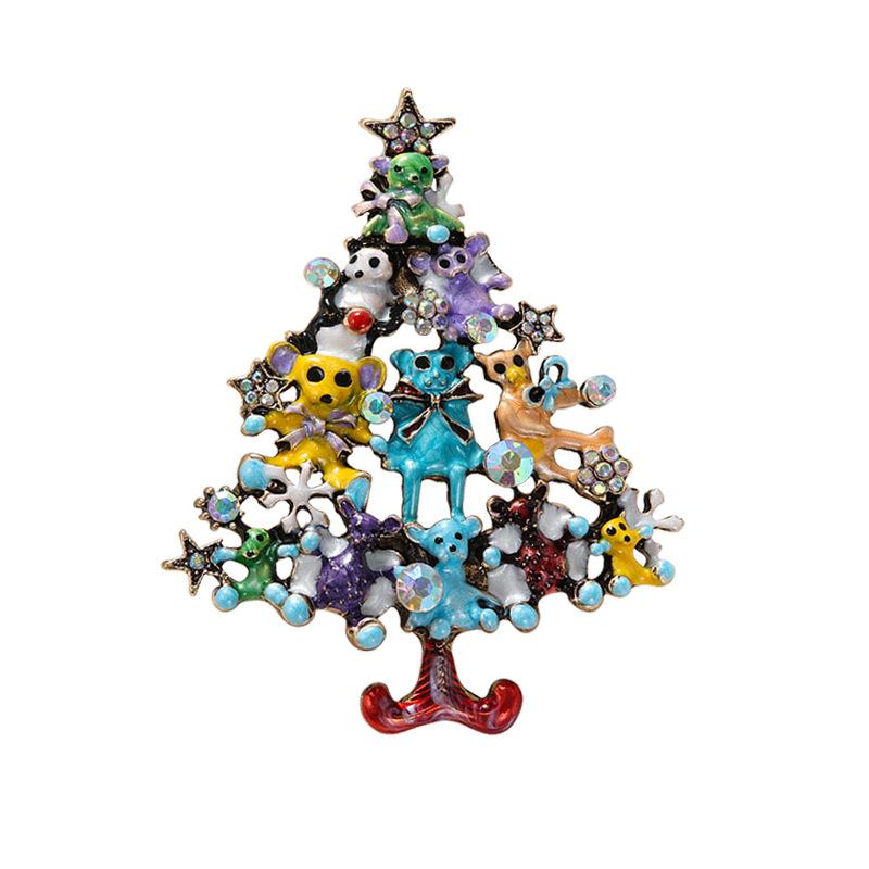 New Bear Christmas Tree Brooch Zinc Alloy Diamond Cute Animal Holiday Gifts Brooch Pin Accessories
New Bear Christmas Tree Brooch Zinc Alloy Diamond Cute Animal Holiday Gifts Brooch Pin Accessories