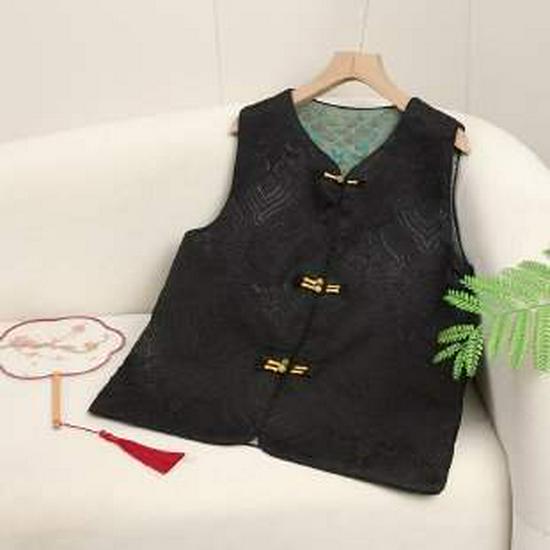 Women s Retro Jacquard Vest: Stand Collar, Horse Pattern, Frog Button, Elegant Cape, Chinese Style, Single-Breasted Cardigan. XL чёрный
Women s Retro Jacquard Vest: Stand Collar, Horse Pattern, Frog Button, Elegant Cape, Chinese Style, Single-Breasted Cardigan. XL чёрный