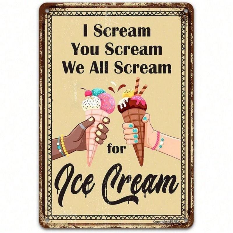 Vintage Ice Cream Metal Sign 8x12 Inch, Retro Tin Poster for Wall, Home Cafe Bar Decoration
Vintage Ice Cream Metal Sign 8x12 Inch, Retro Tin Poster for Wall, Home Cafe Bar Decoration