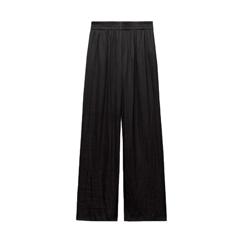 Spring New Fashion Work Clothing Pleated Decoration Casual Easiest for Match High Waist Stretch Waist Wide Leg Pants 9929049 Black L
Spring New Fashion Work Clothing Pleated Decoration Casual Easiest for Match High Waist Stretch Waist Wide Leg Pants 9929049 Black L
