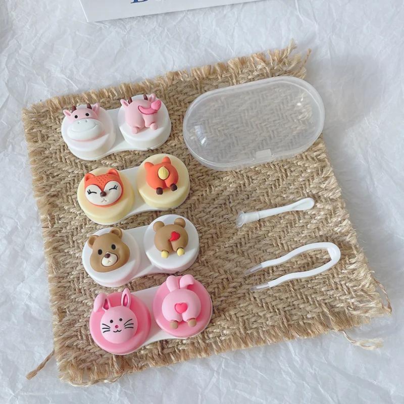 Kawai Pink Rabbit Cow Fox Bear Pattern Contact Lens with Tweezer Suction Stick Girls Portable Contact Lenses Box Container
Kawai Pink Rabbit Cow Fox Bear Pattern Contact Lens with Tweezer Suction Stick Girls Portable Contact Lenses Box Container