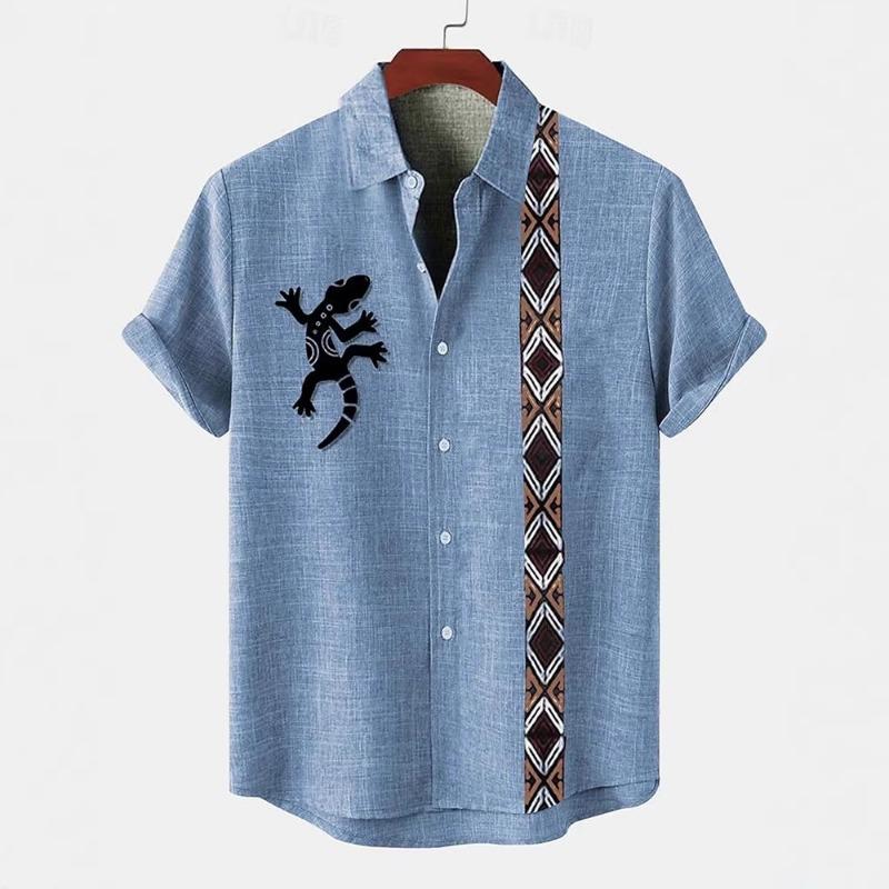 Men s Linen-Look Short Sleeve Shirt Casual Sun Geometric Print Button-Down Top S синий
Men s Linen-Look Short Sleeve Shirt Casual Sun Geometric Print Button-Down Top S синий