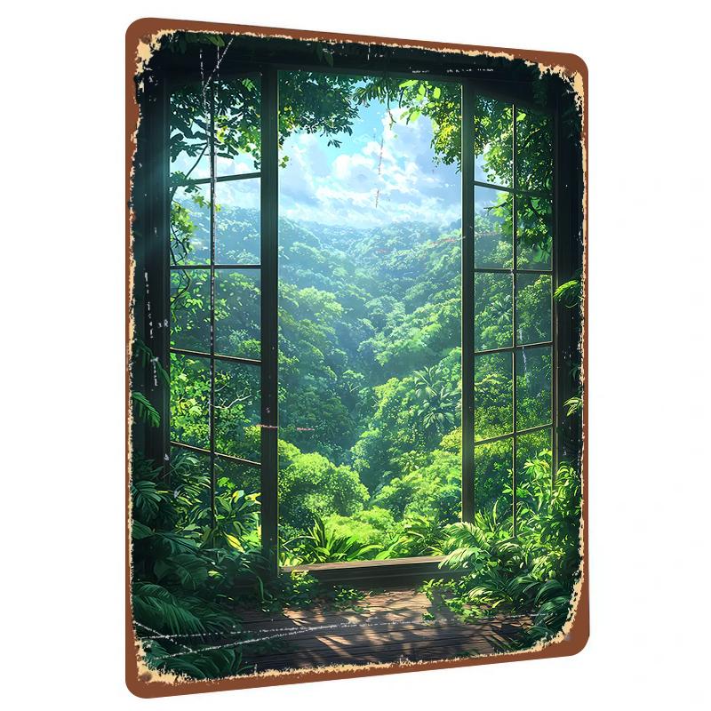 Custom Tropical Rainforest Window View Metal Wall Art Home Decor Living Room Art Painting Unframed 20x30cm(7.8x11.8inch)
Custom Tropical Rainforest Window View Metal Wall Art Home Decor Living Room Art Painting Unframed 20x30cm(7.8x11.8inch)
