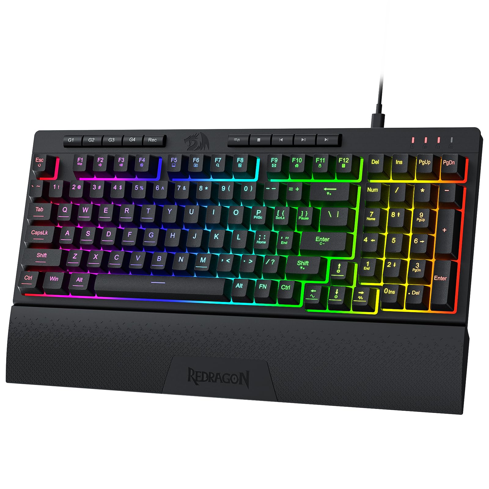 Redragon K515 Shiva Wired RGB Membrane Gaming 98 Mechanical Feeling Keyboard Linear Switch Onboard Macros Dedicated Multimedia Detachable Wrist
Redragon K515 Shiva Wired RGB Membrane Gaming 98 Mechanical Feeling Keyboard Linear Switch Onboard Macros Dedicated Multimedia Detachable Wrist