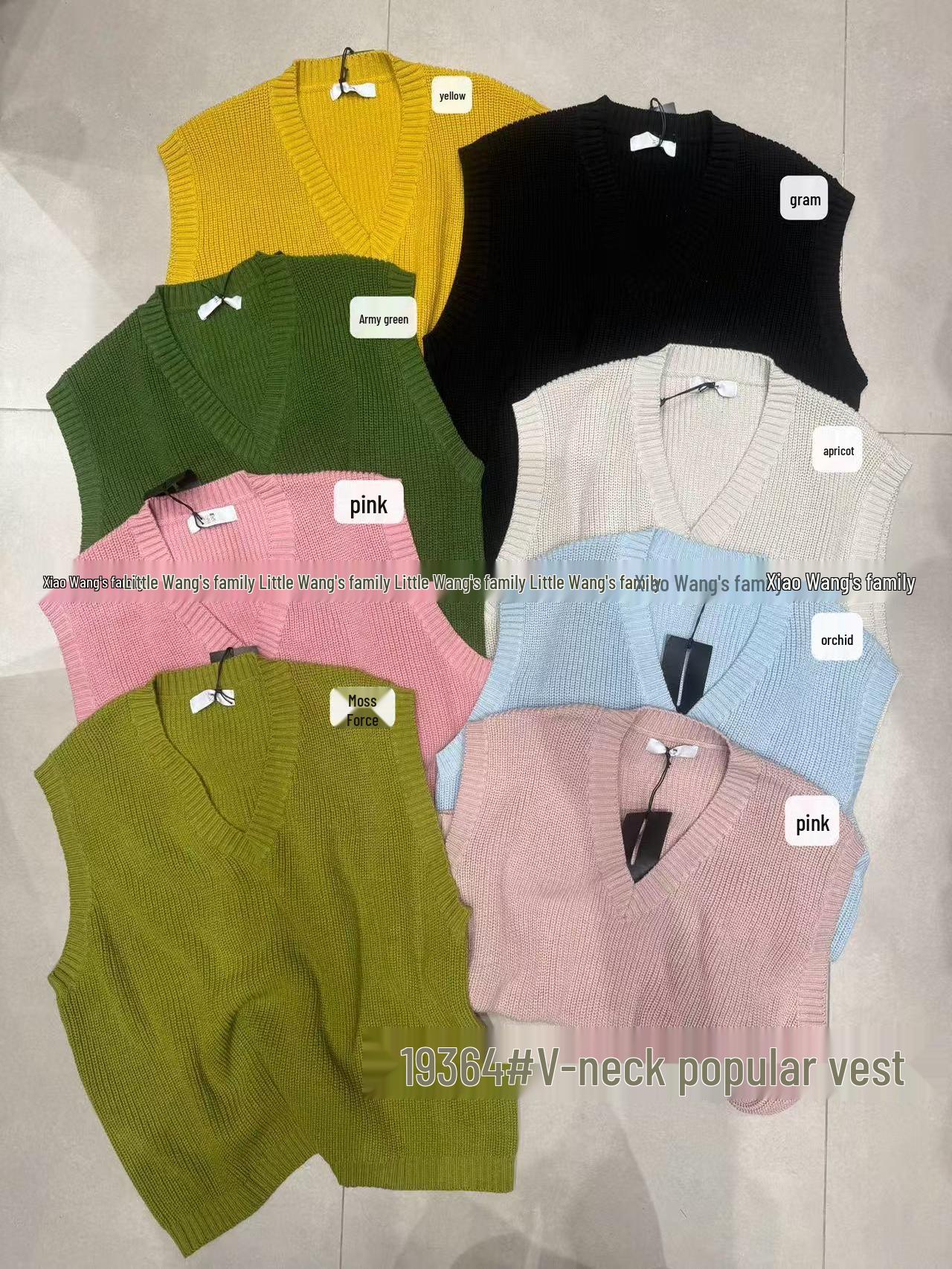 Xiao Wang s 19364 Spring Korean Plus Size V-Neck Casual Loose Knit Sweater Vest One Size
Xiao Wang s 19364 Spring Korean Plus Size V-Neck Casual Loose Knit Sweater Vest One Size