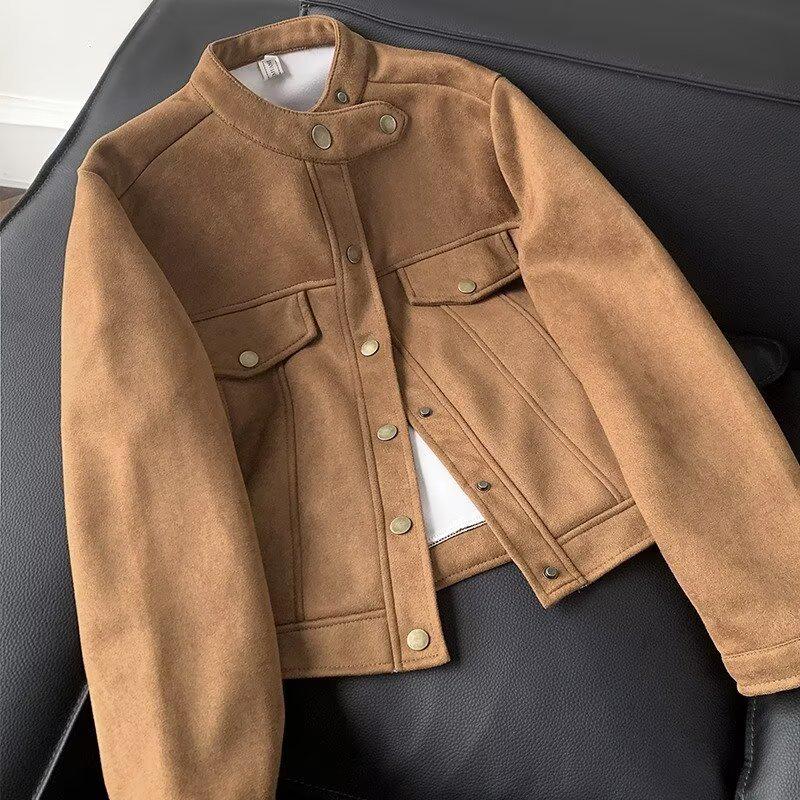 Men s Retro Suede Velvet Motorcycle Jacket - High-End, Thick, Stand Collar for Autumn/Winter. M
Men s Retro Suede Velvet Motorcycle Jacket - High-End, Thick, Stand Collar for Autumn/Winter. M