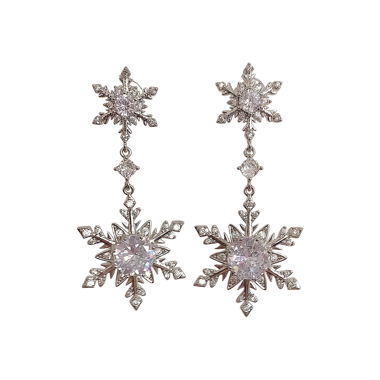 Perfect Gift Pair of Snowflake Tassels Earrings with Zircon Accents for Birthdays Holidays Special Event Women Elegant Jewelry 1
Perfect Gift Pair of Snowflake Tassels Earrings with Zircon Accents for Birthdays Holidays Special Event Women Elegant Jewelry 1