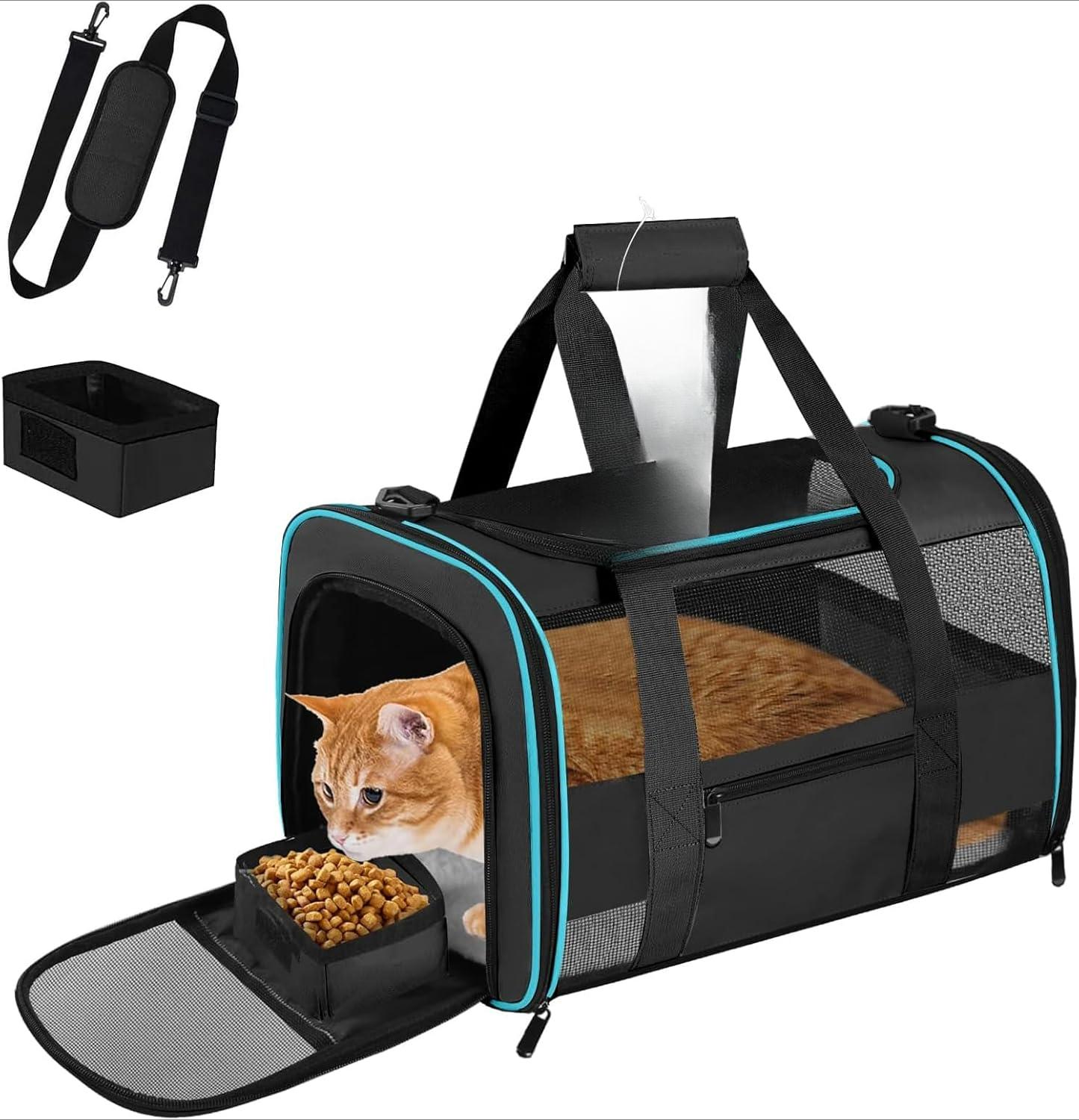 Рюкзак-переноска для кошек - Складная авиапереноска для питомцев с охлаждающей гелевой подушкой и светоотражающей отделкой Оксфорд чёрный
Рюкзак-переноска для кошек - Складная авиапереноска для питомцев с охлаждающей гелевой подушкой и светоотражающей отделкой Оксфорд чёрный