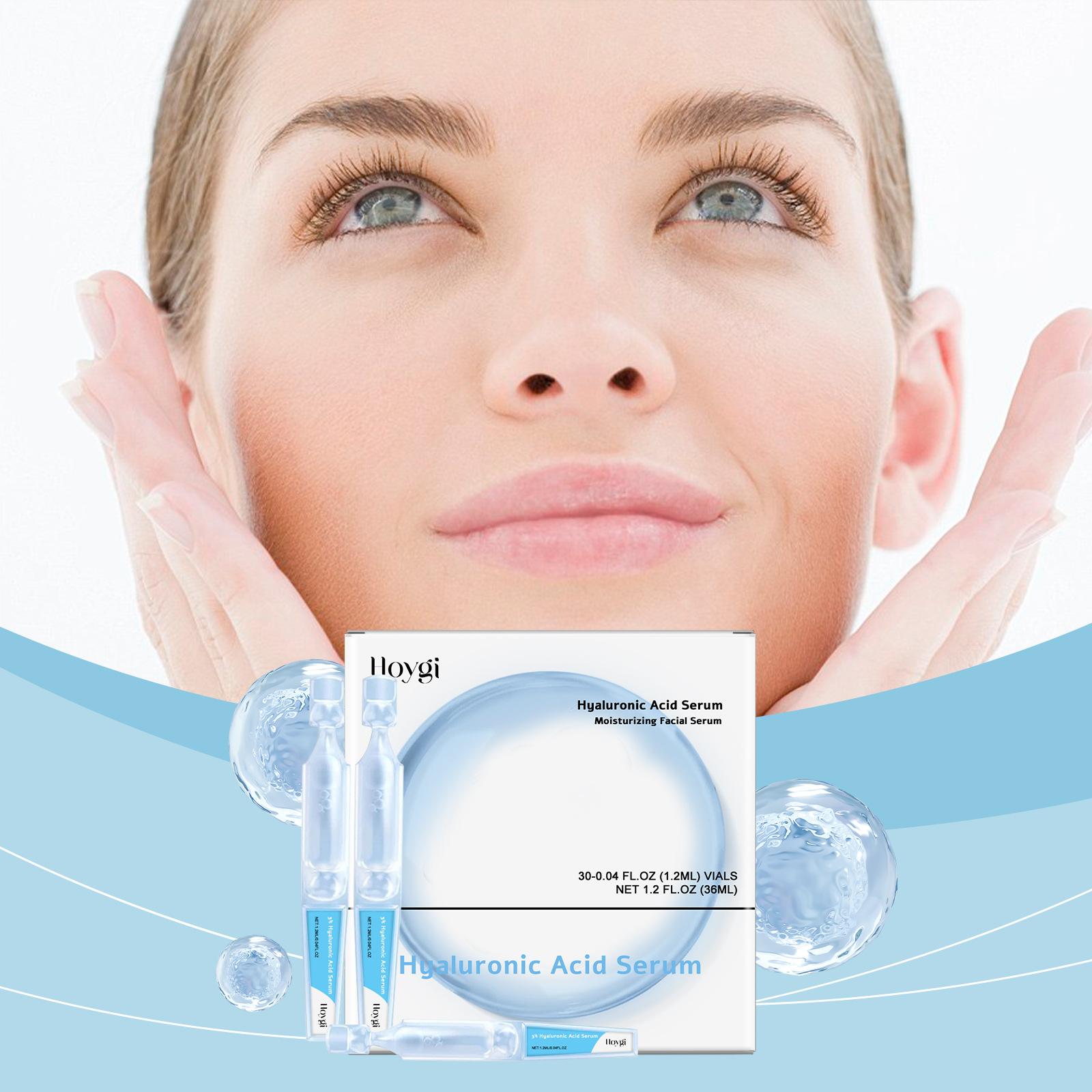 Hyaluronic Acid Moisturizing Serum - 3% Concentration - Enriched with Collagen, Vitamin E & Plant-Based Squalane - Deeply Hydrates & Lifts Skin Tone 0.04oz*30
Hyaluronic Acid Moisturizing Serum - 3% Concentration - Enriched with Collagen, Vitamin E & Plant-Based Squalane - Deeply Hydrates & Lifts Skin Tone 0.04oz*30