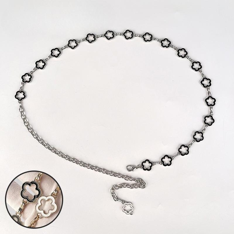 Женская металлическая поясная цепочка с джинсовым платьем, ремень маленький аромат , цепочка-универсал в стиле полой четырехлистный клевер/слива
Женская металлическая поясная цепочка с джинсовым платьем, ремень маленький аромат , цепочка-универсал в стиле полой четырехлистный клевер/слива