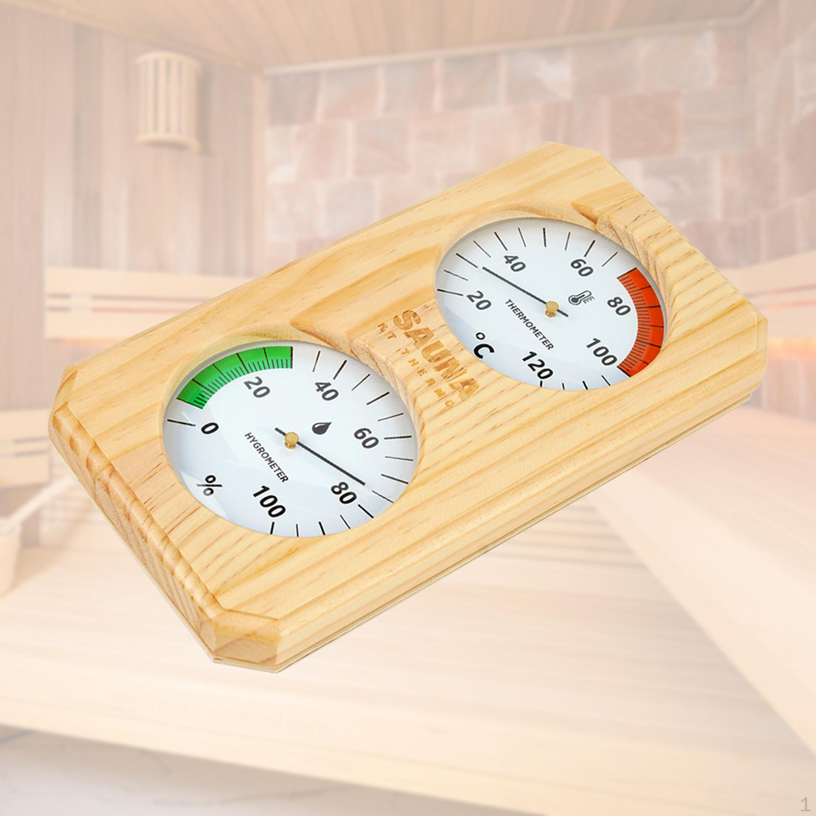 2-in-1 Hygrometer/hygrothermograph for Sauna, Wall-mounted, Wooden, Easy Installation. Temperature Celsius Horizontal
2-in-1 Hygrometer/hygrothermograph for Sauna, Wall-mounted, Wooden, Easy Installation. Temperature Celsius Horizontal