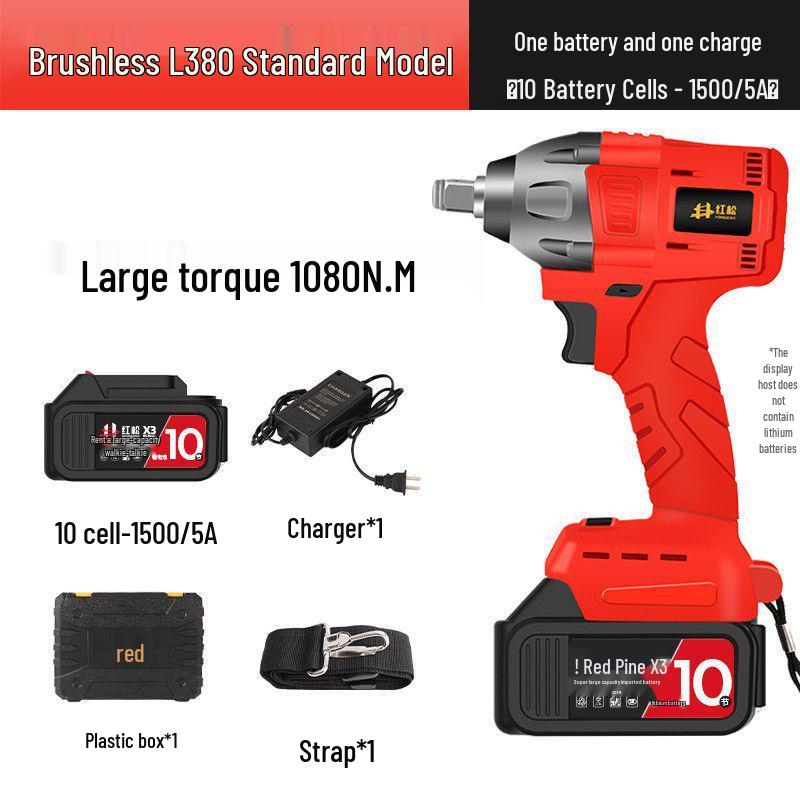 Germany Red Pine Brushless Electric Impact Wrench - Rechargeable, Heavy-Duty, High Torque for Woodworking & Auto Repair
Germany Red Pine Brushless Electric Impact Wrench - Rechargeable, Heavy-Duty, High Torque for Woodworking & Auto Repair