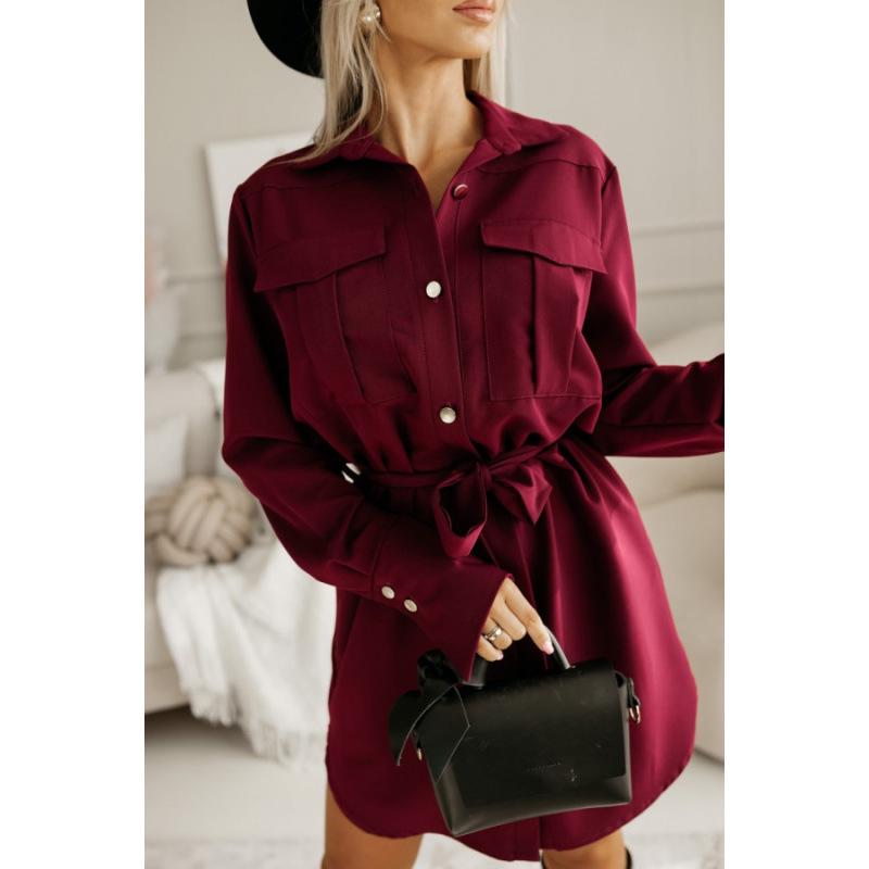 Lace-Up Lapel Solid Color Shirt Dress - 2024 Fashion XL чорний
Lace-Up Lapel Solid Color Shirt Dress - 2024 Fashion XL чорний