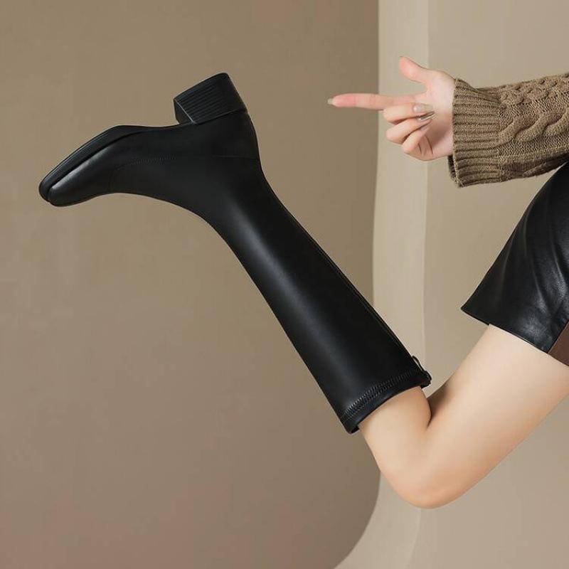 Женские кожаные высокие сапоги на осень и зиму однотонные удобные сапоги на высоком каблуке среднего размера женские сапоги большого размера корейская версия n 39 чёрный
Женские кожаные высокие сапоги на осень и зиму однотонные удобные сапоги на высоком каблуке среднего размера женские сапоги большого размера корейская версия n 39 чёрный