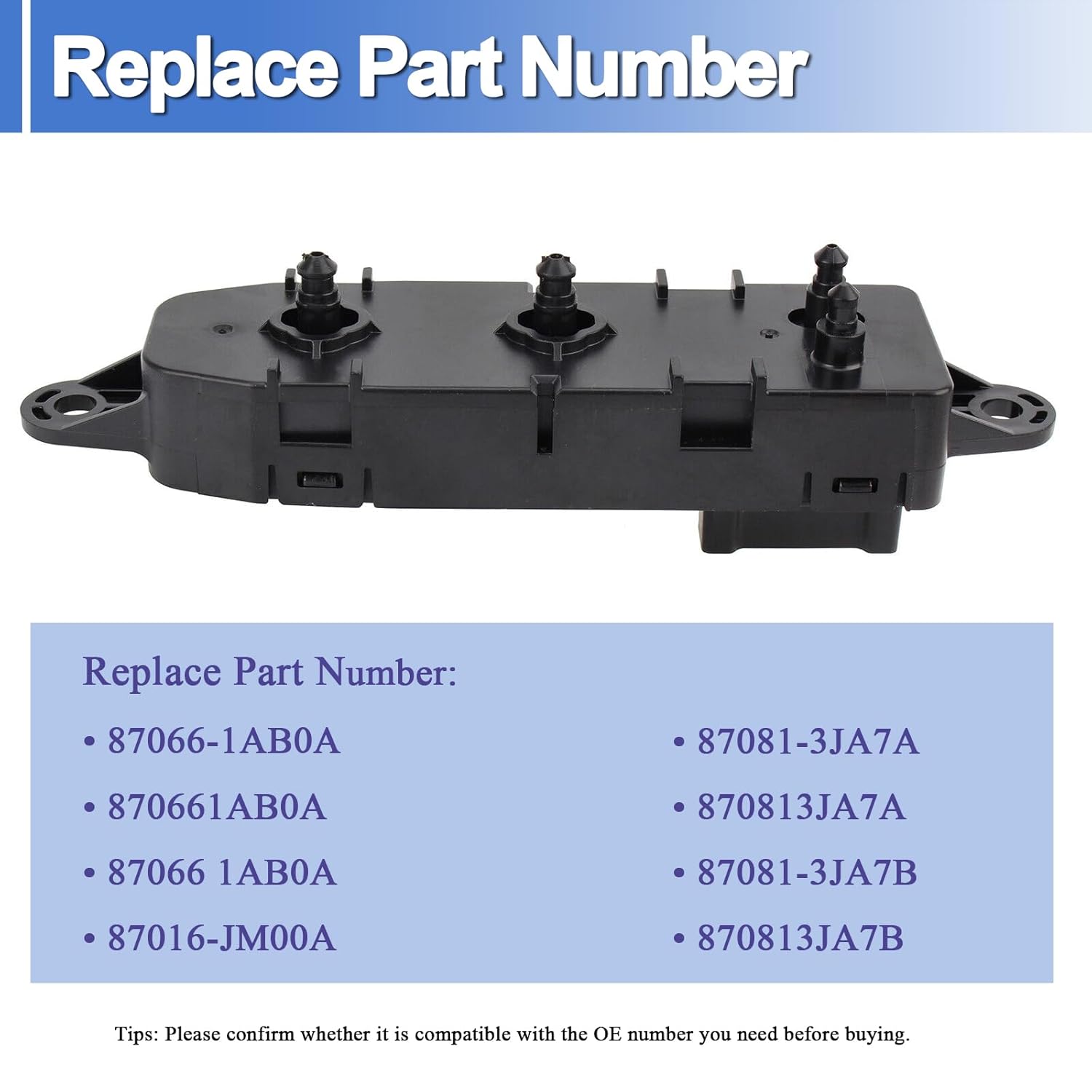 87066-1AB0A Power Seat Control Switch Front Left Driver Side Fits for Nissan Altima Murano Pathfinder Titan Rouge
87066-1AB0A Power Seat Control Switch Front Left Driver Side Fits for Nissan Altima Murano Pathfinder Titan Rouge