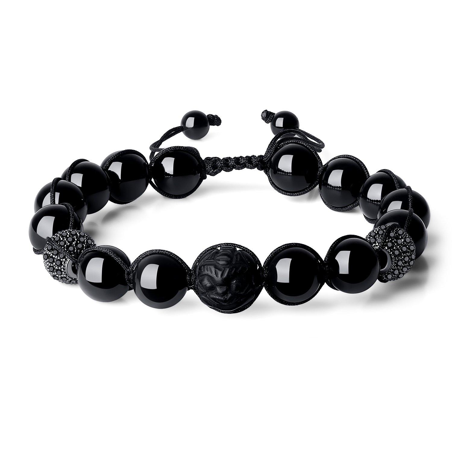 Koai Pixiu Carved Obsidian CZ Diamond Power Stone Bracelet for Good Luck and Adjustable Prayer Beads Evil, Length, Men s чорний
Koai Pixiu Carved Obsidian CZ Diamond Power Stone Bracelet for Good Luck and Adjustable Prayer Beads Evil, Length, Men s чорний