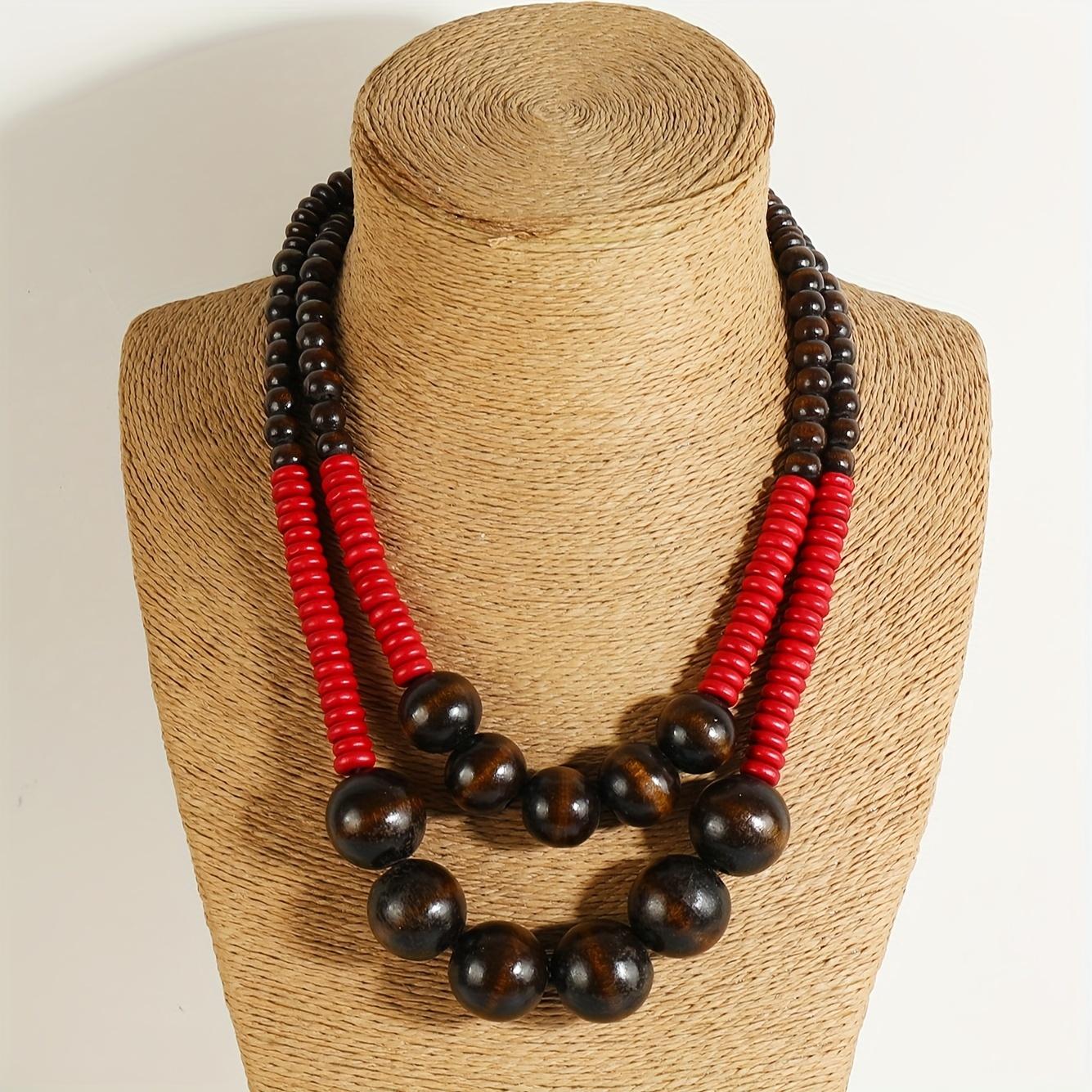 Ожерелье из деревянных бусин в стиле бохо - классика и мода для повседневной носки или подарка красный
Ожерелье из деревянных бусин в стиле бохо - классика и мода для повседневной носки или подарка красный