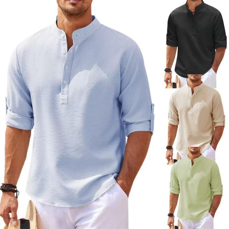 European and American men s shirts long-sleeved stand-up collar open-button pineapple plaid shirts men s casual shirts and tops wholesale S білий
European and American men s shirts long-sleeved stand-up collar open-button pineapple plaid shirts men s casual shirts and tops wholesale S білий