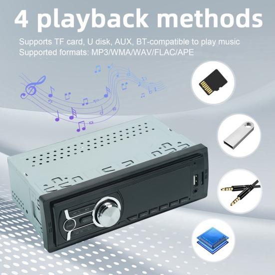 Автомобильный MP3-плеер со стереовходом AUX, совместимым с Bluetooth, FM-радио с дистанционным управлением и 10W
Автомобильный MP3-плеер со стереовходом AUX, совместимым с Bluetooth, FM-радио с дистанционным управлением и 10W