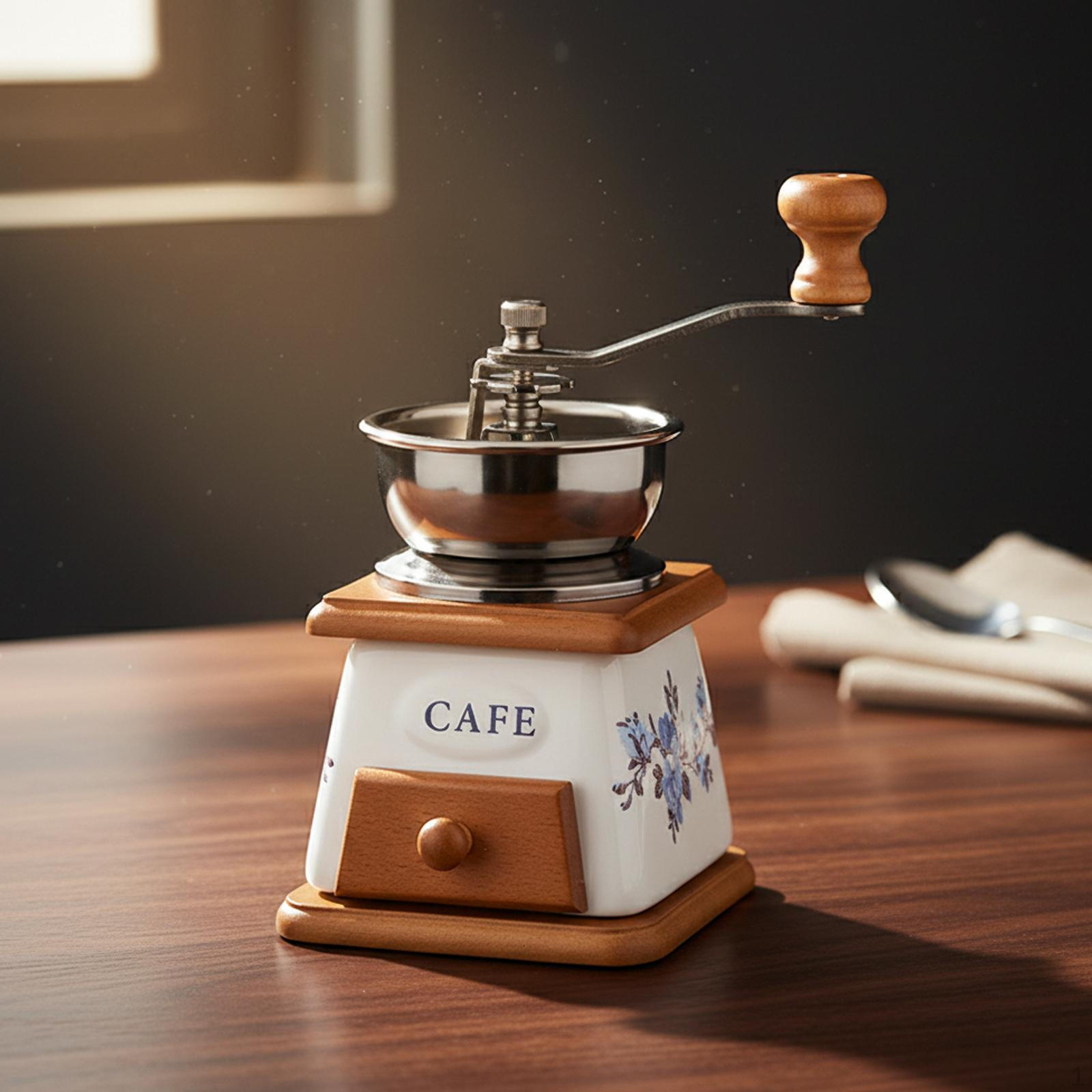 Antique Manual Coffee Grinding Classic Maker Tool Hand Crank Bean Mill for Camping Picnic
Antique Manual Coffee Grinding Classic Maker Tool Hand Crank Bean Mill for Camping Picnic